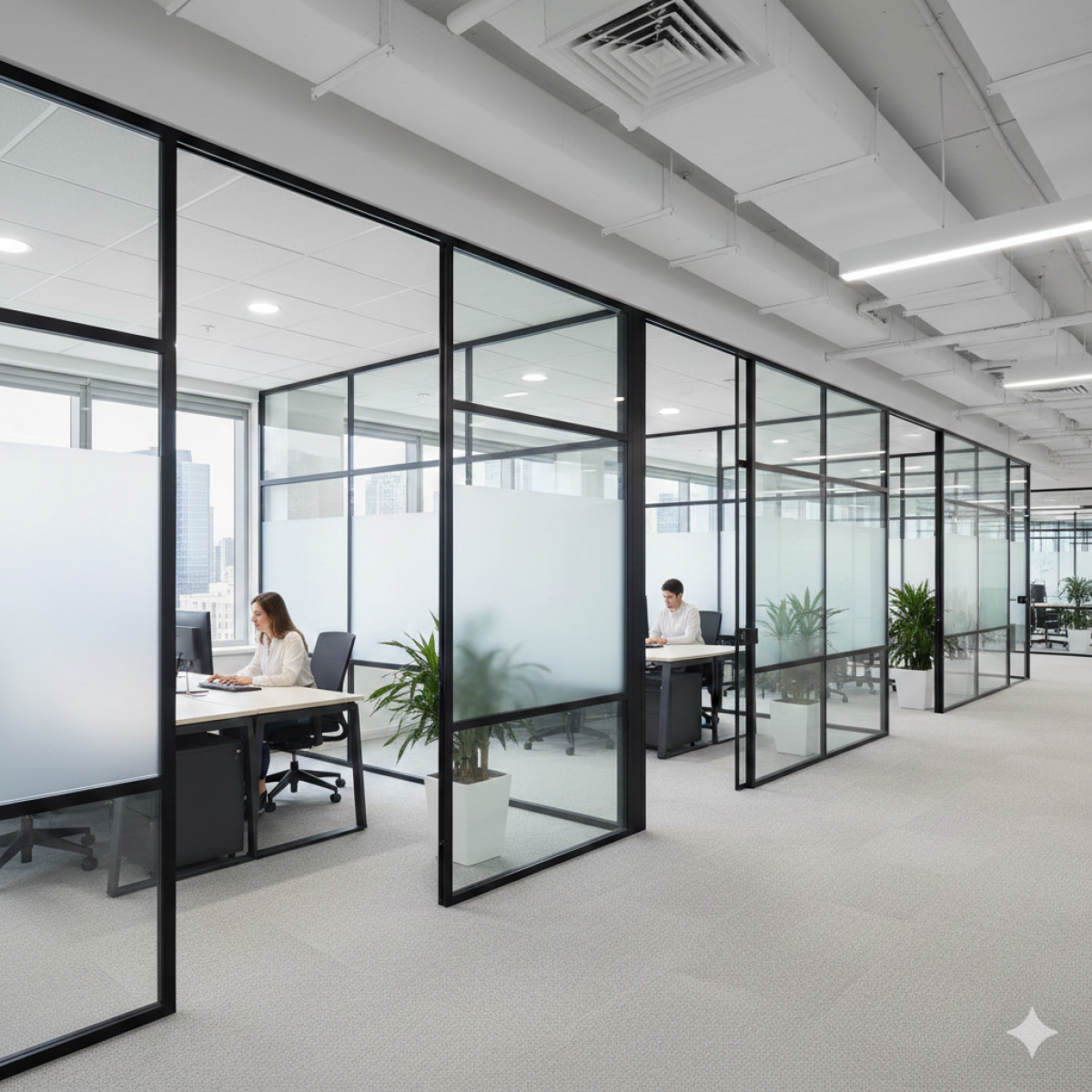 Spécialiste du cloisonnement de bureaux par cloisons amovibles à Genève en Suisse pour organisation d'espaces professionnels avec accompagnement technique complet